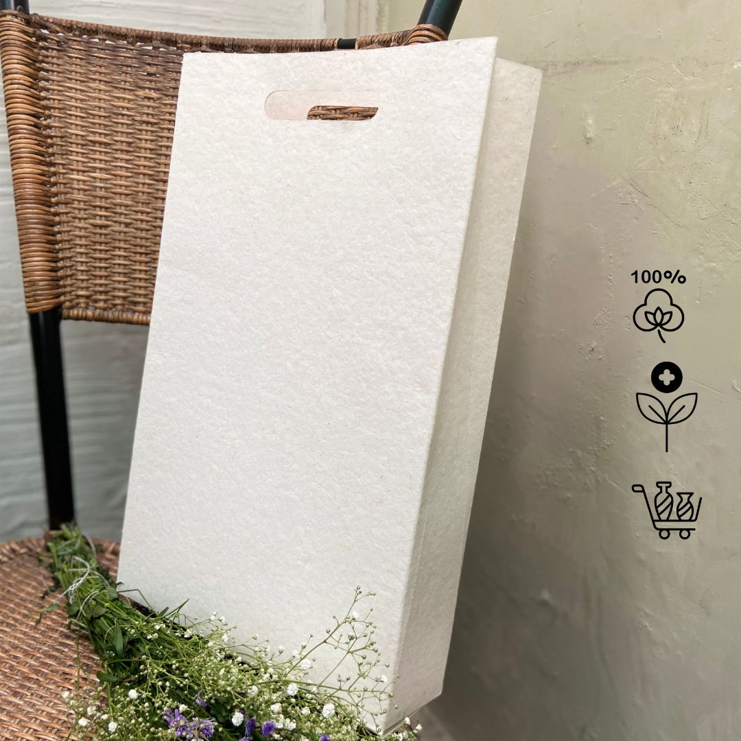 Flat-Pack Eco-Friendly Cotton Paper Bag